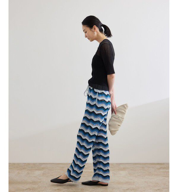 ROPE「【COOHEM（コーヘン）】ZIGZAG SUKASHI KNIT PANTS【WEB・一部店舗限定】【一部別注カラー】/洗える」|チノ|