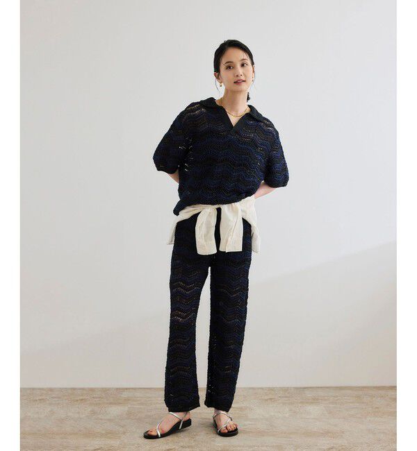 ROPE「【COOHEM（コーヘン）】ZIGZAG SUKASHI KNIT PANTS【WEB・一部店舗限定】【一部別注カラー】/洗える」|チノ|