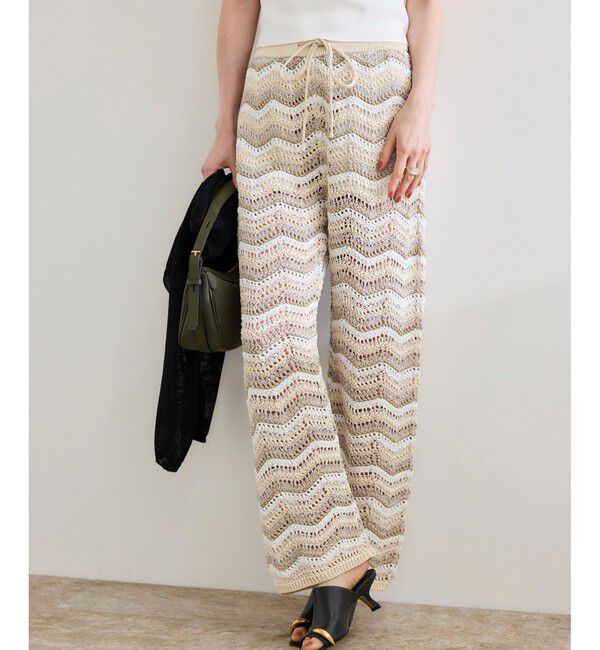 ROPE「【COOHEM（コーヘン）】ZIGZAG SUKASHI KNIT PANTS【WEB・一部店舗限定】【一部別注カラー】/洗える」|チノ|キナリ(16)