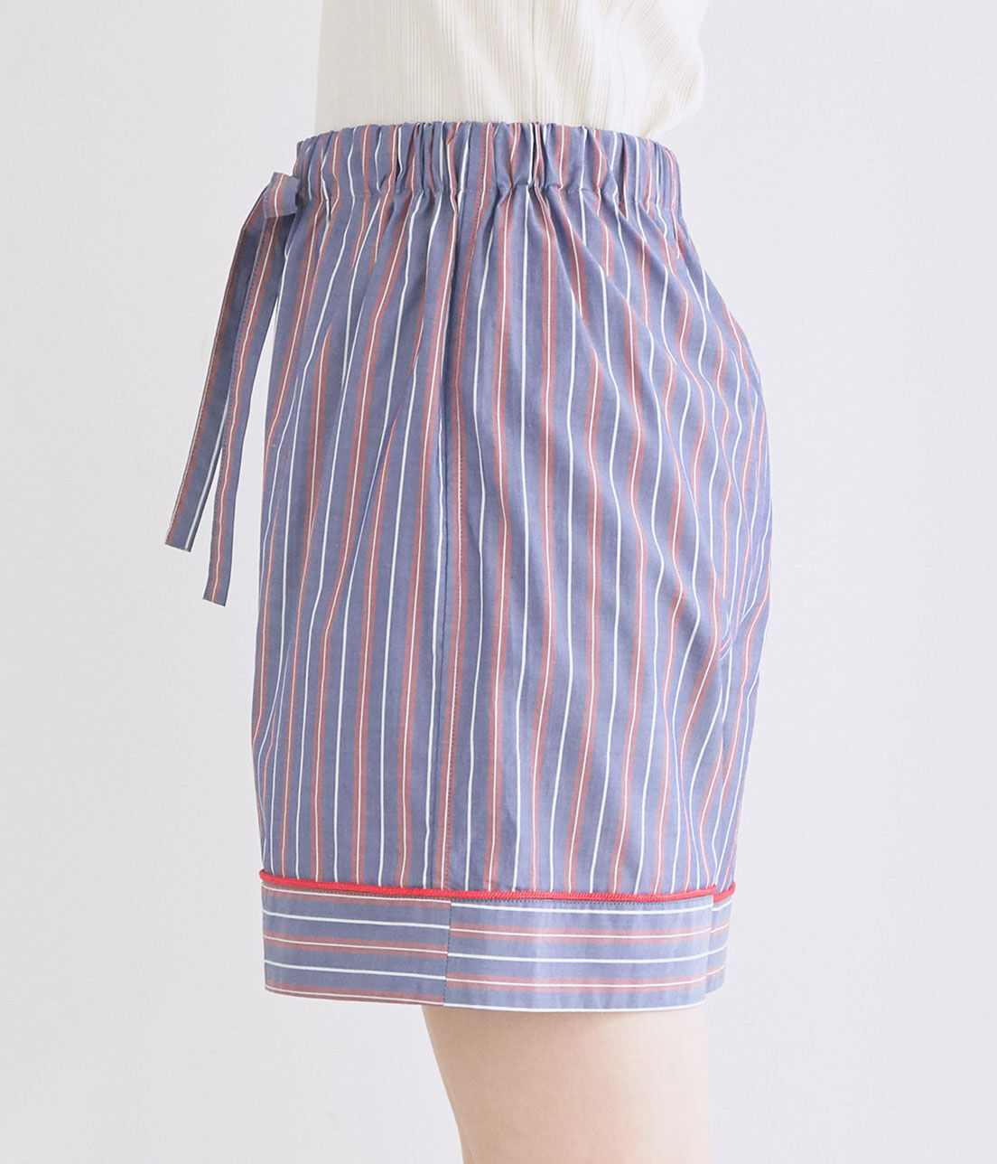 VIS「【鎌倉シャツ&times;ViSage】【SET】チュニックショートパンツパジャマ」|ルームウェア|