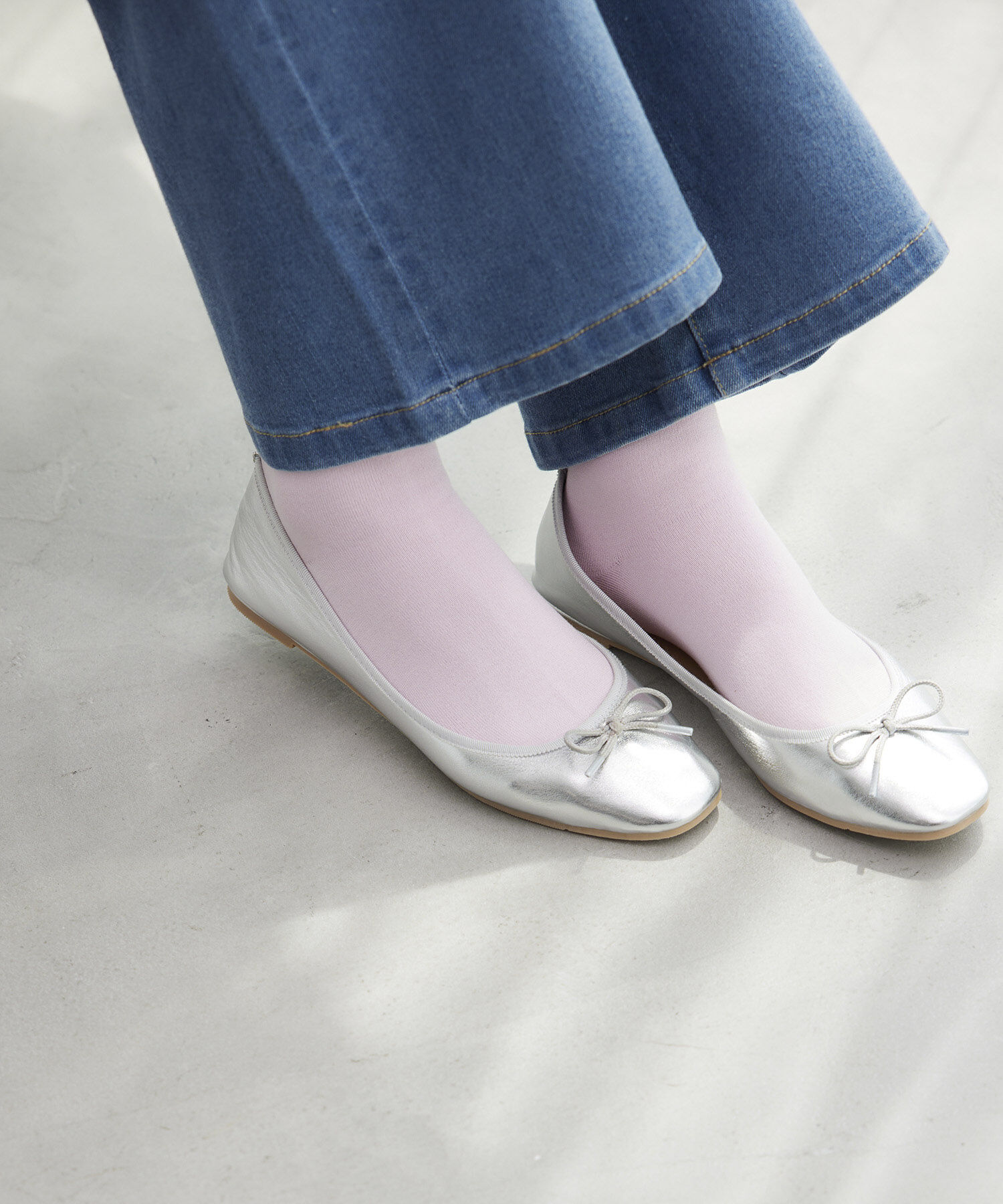 ROPE PICNIC PASSAGE「【一部店舗限定】レーヨンシルケットクルーソックス」|ソックス|