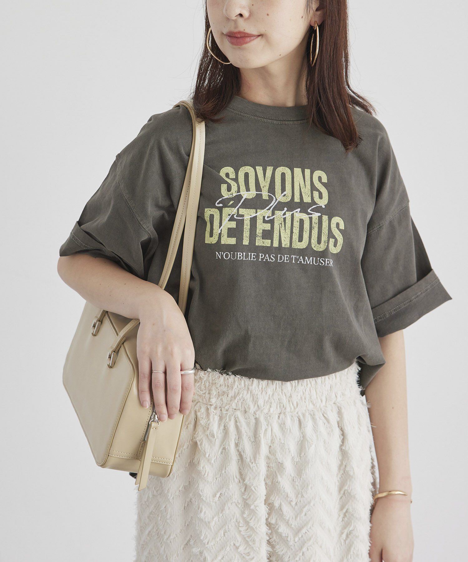 ROPE' PICNIC R「オーバーサイズピグメントロゴプリントTシャツ」|Tシャツ・カットソー|