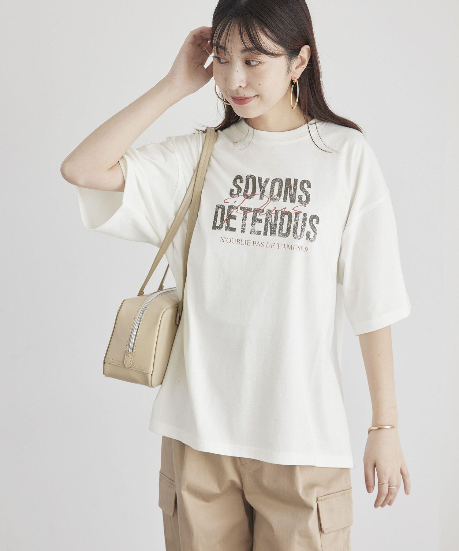 ROPE' PICNIC R「オーバーサイズピグメントロゴプリントTシャツ」|Tシャツ・カットソー|