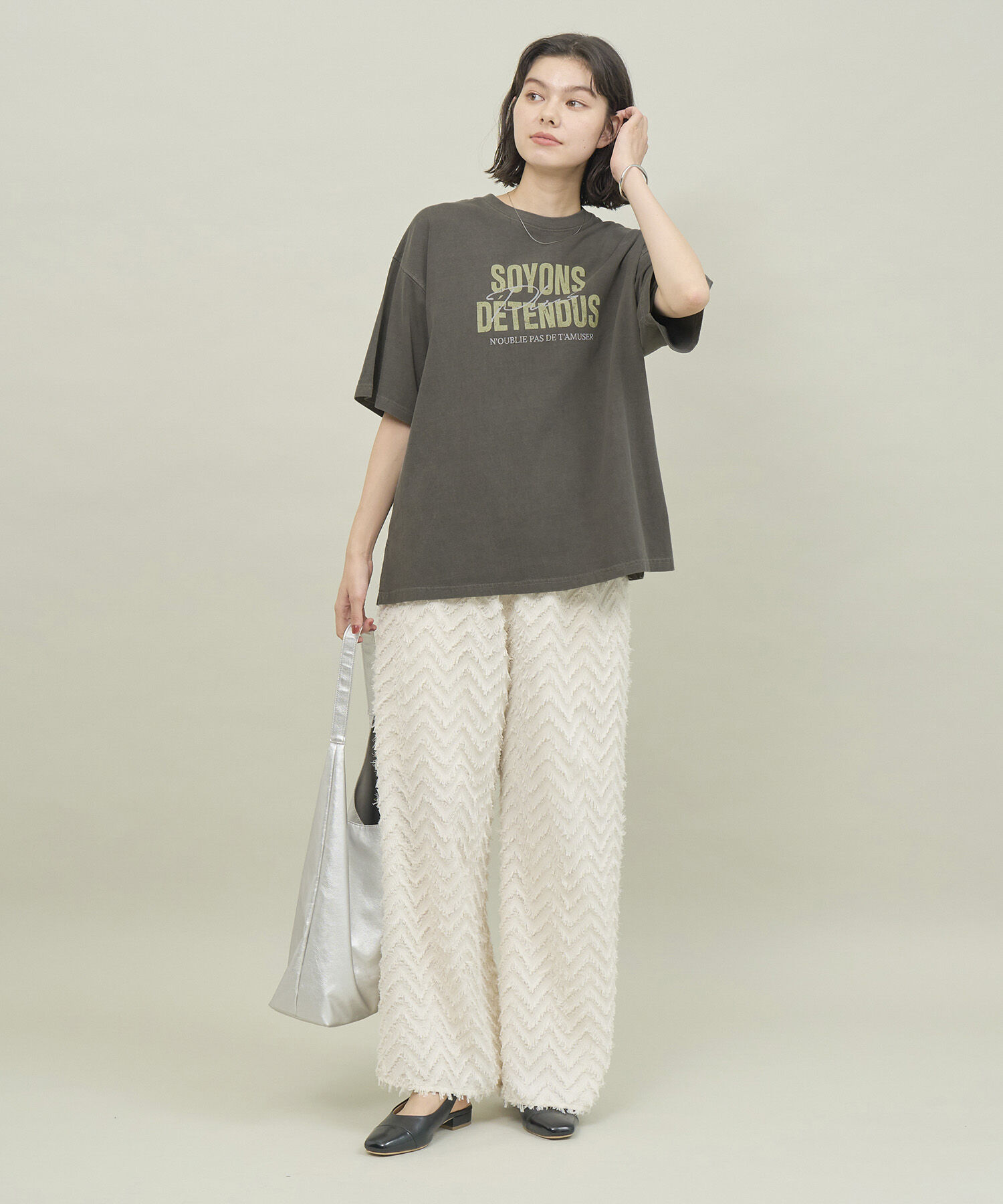 ROPE' PICNIC R「オーバーサイズピグメントロゴプリントTシャツ」|Tシャツ・カットソー|