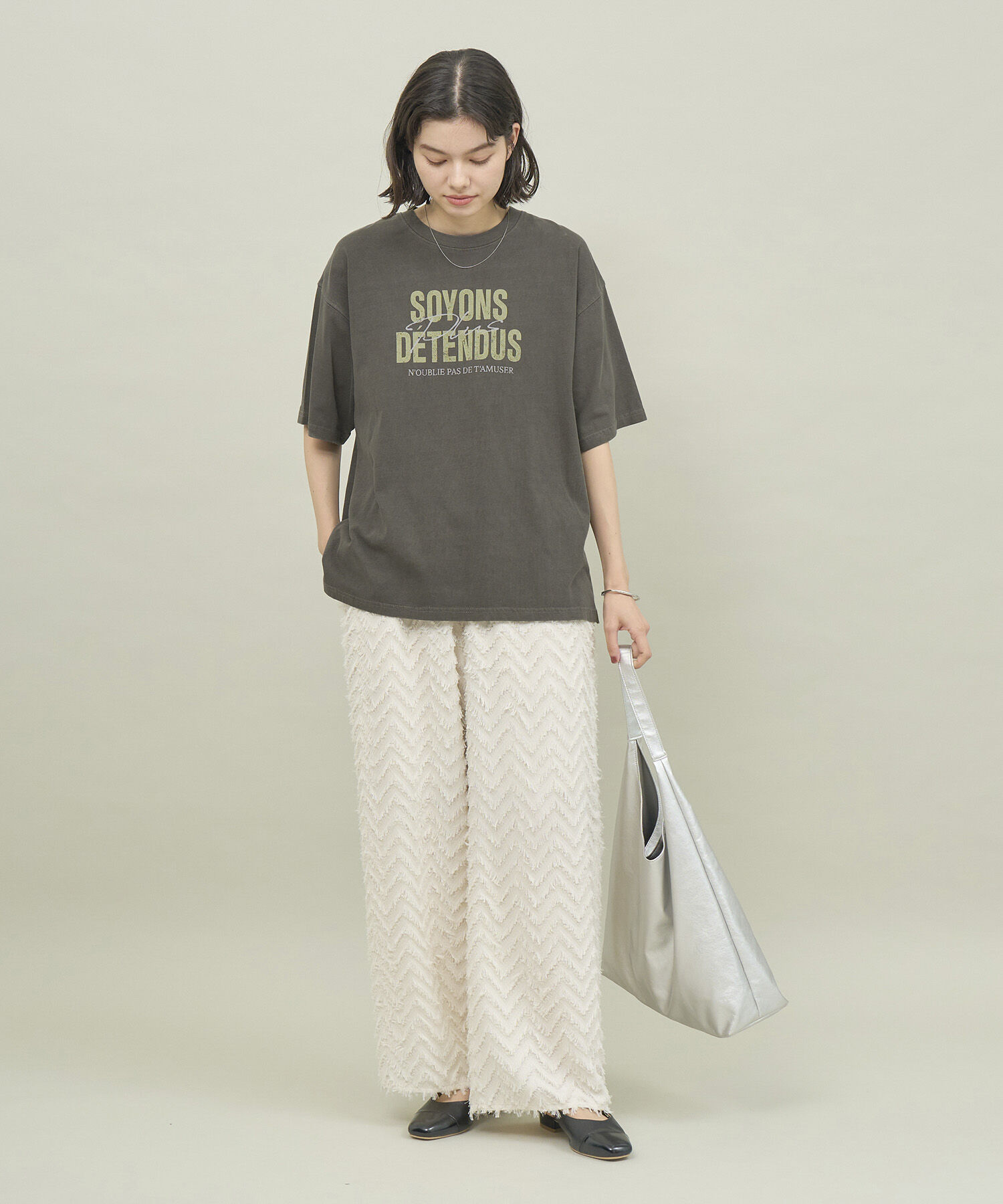 ROPE' PICNIC R「オーバーサイズピグメントロゴプリントTシャツ」|Tシャツ・カットソー|