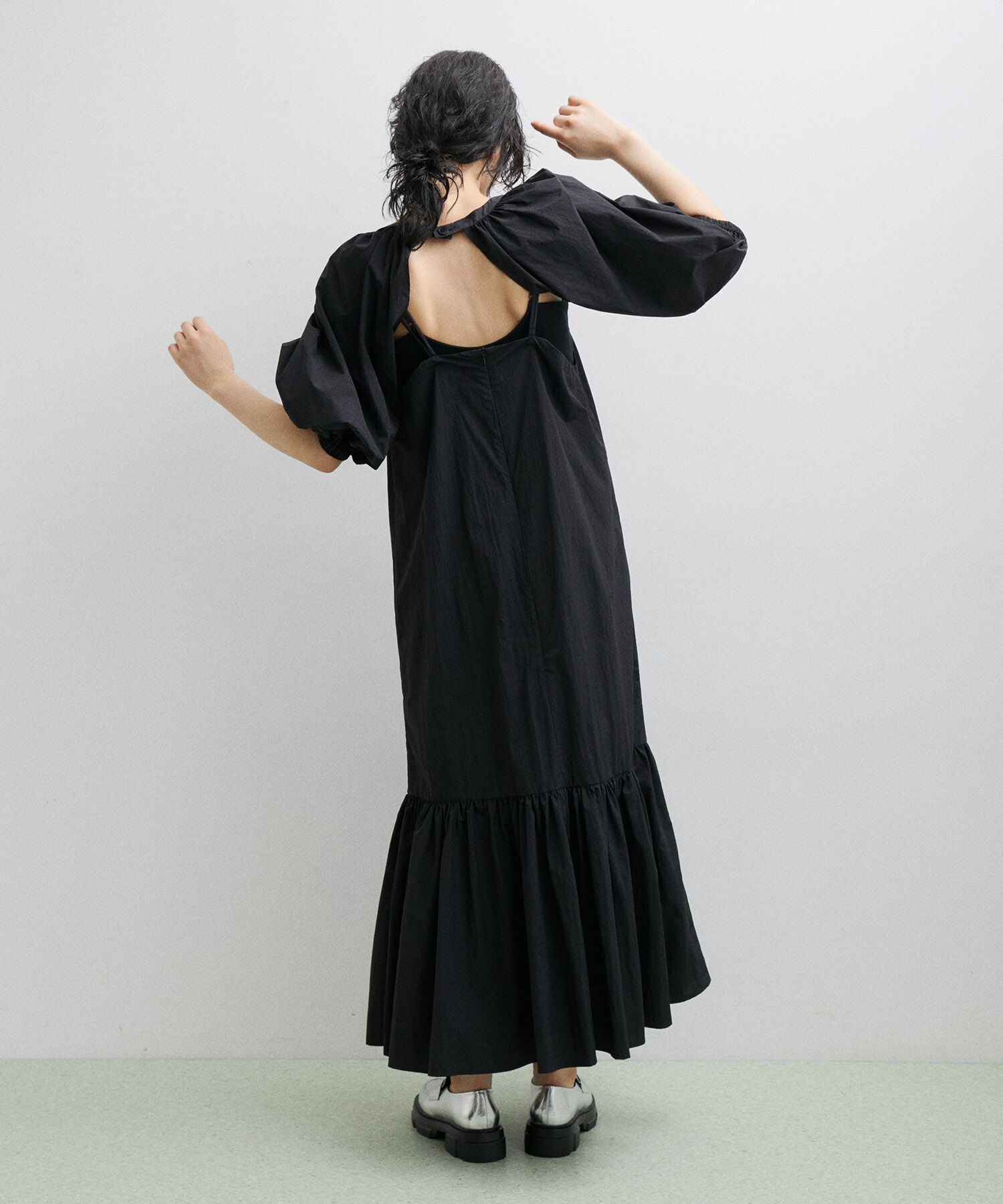 ADAM ET ROPE'「〈SETアイテム〉ボレロスリーブセットキャミワンピース」|ワンピース|