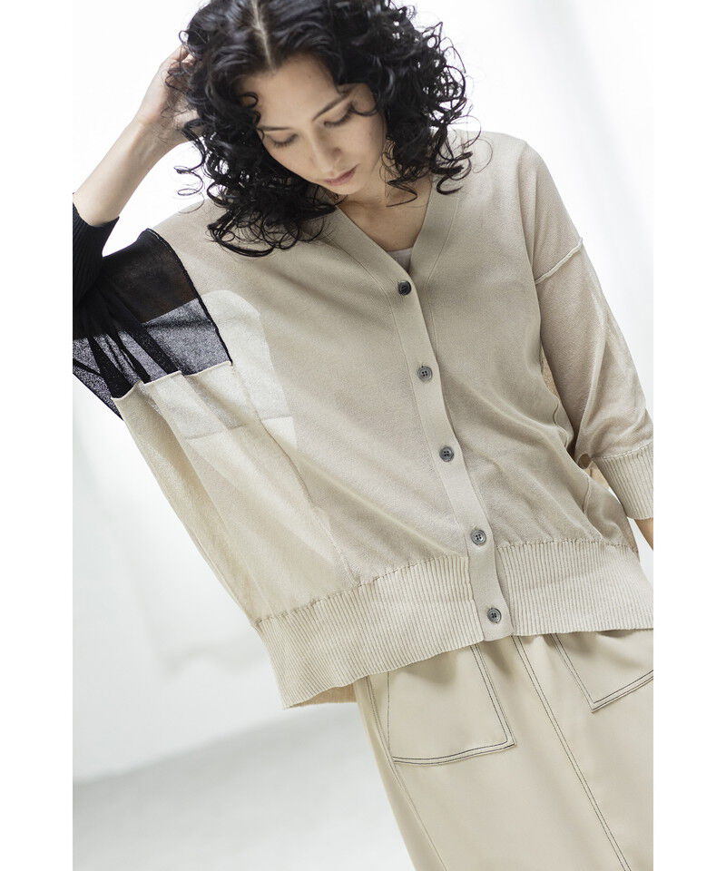  「切替ニットカーディガン」|ニット・セーター|