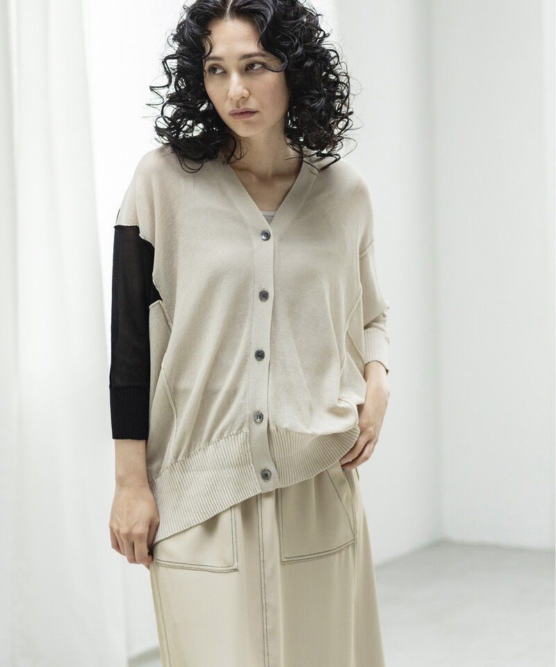  「切替ニットカーディガン」|ニット・セーター|