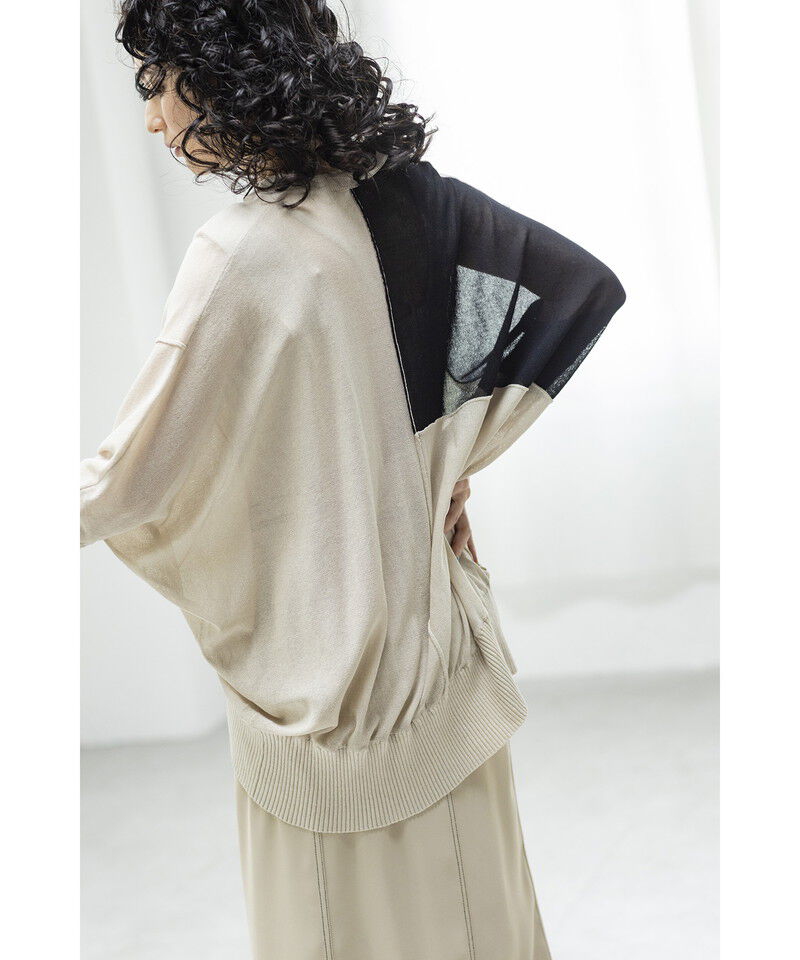  「切替ニットカーディガン」|ニット・セーター|