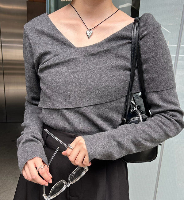  「[mline]オフショルニット」|ニット・セーター|