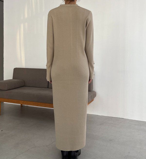  「【低身長サイズあり】襟ニットワンピース」|ワンピース|