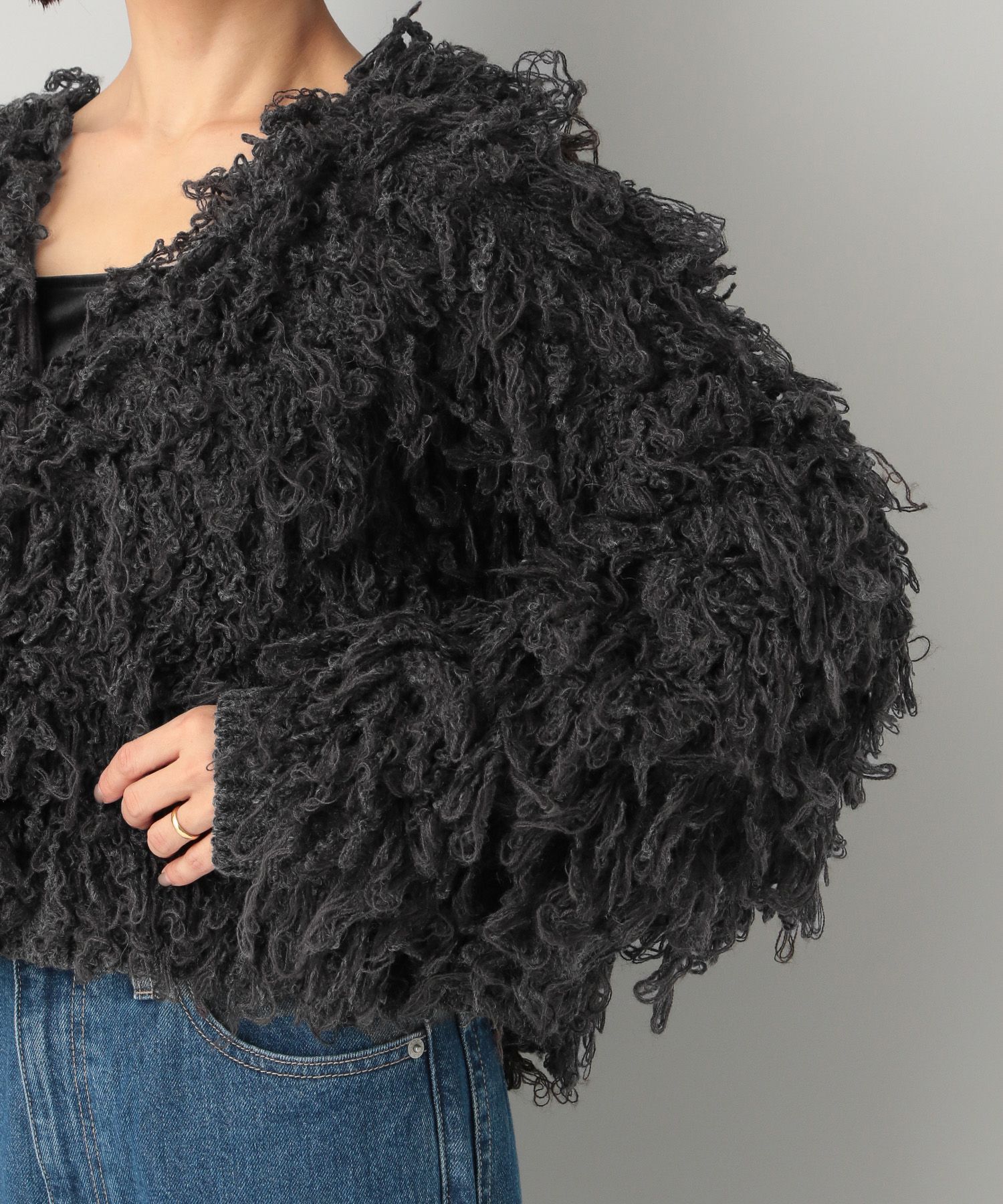 A part by 「ループショートニットアウター」|ニット・セーター|