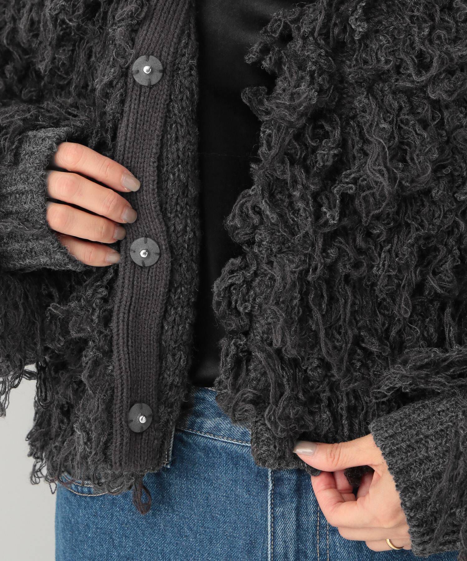 A part by 「ループショートニットアウター」|ニット・セーター|