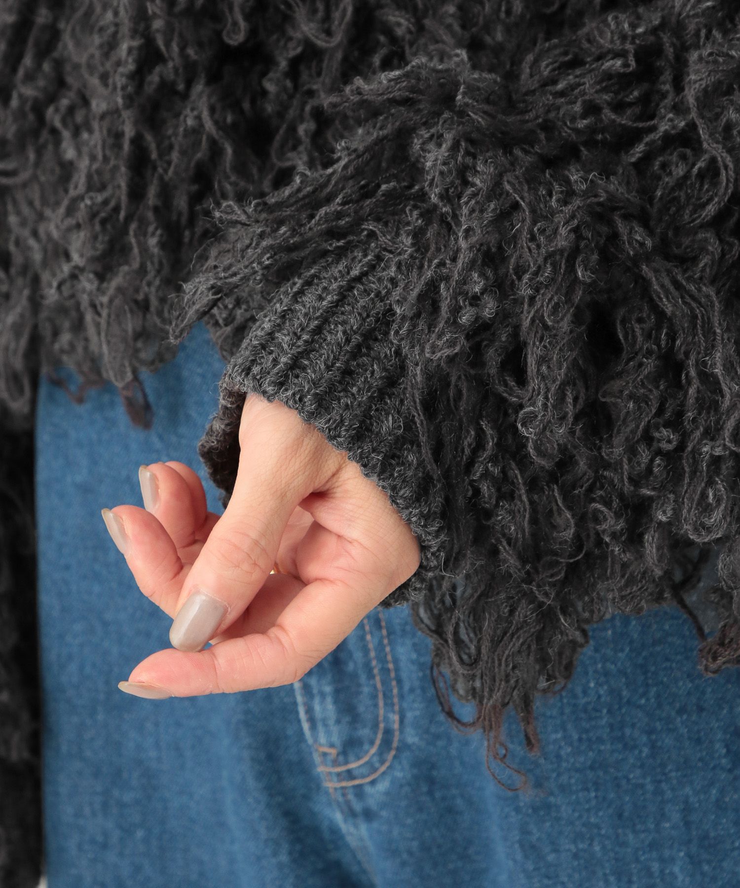 A part by 「ループショートニットアウター」|ニット・セーター|