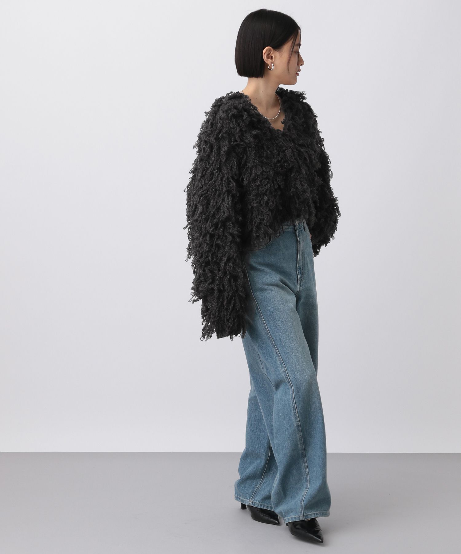 A part by 「ループショートニットアウター」|ニット・セーター|