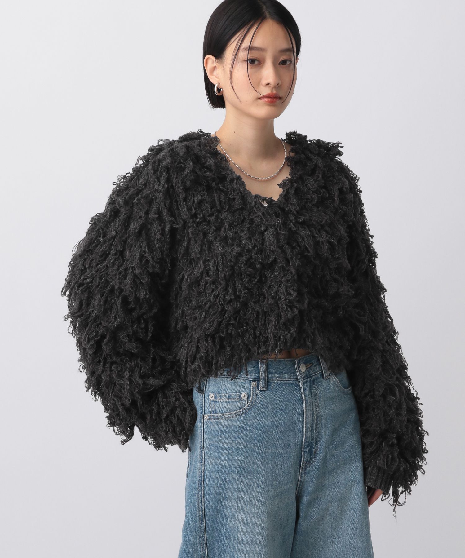 A part by 「ループショートニットアウター」|ニット・セーター|