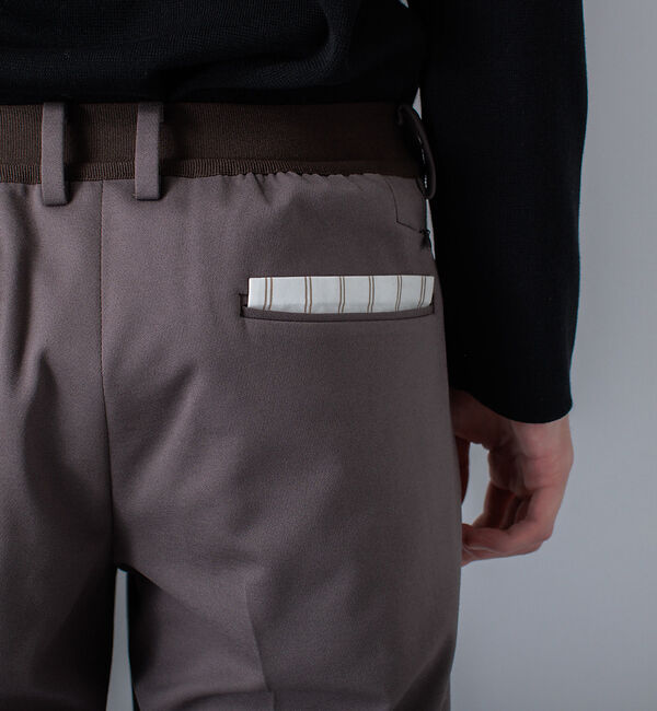 ABAHOUSE「【セットアップ対応/FLEX PANTS】バック ッシュ モクロディー スラック」|スラックス|