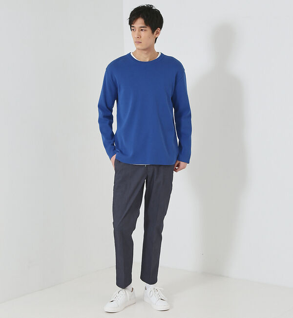 ABAHOUSE「【多機能/シェルタリングドライ】リネン混 イージー スラックス」|スラックス|