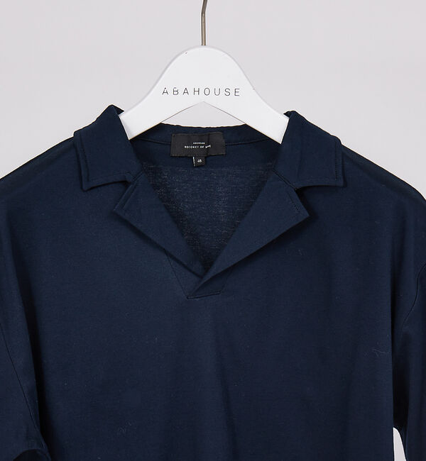 ABAHOUSE「【コンパクトスーピマ】スムース スキッパー ポロシャツ」|ポロシャツ|