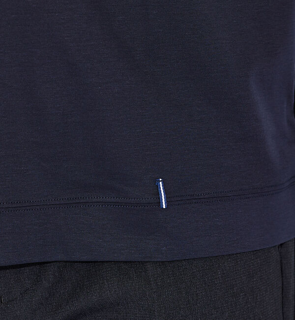 ABAHOUSE「【コットンシルケット】ポンチ Vネック Tシャツ」|Tシャツ・カットソー|