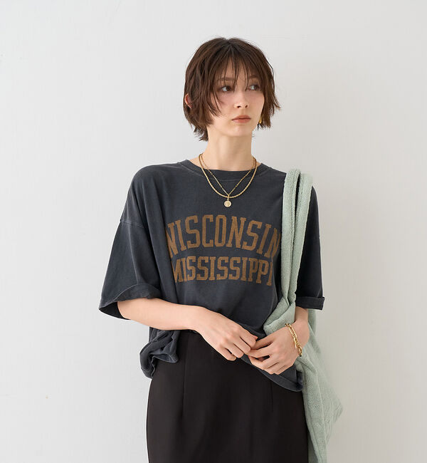 Rouge vif「【REMI RELIEF レミレリーフ】別注TEE WISCONSI ロゴTシャ」|Tシャツ・カットソー|