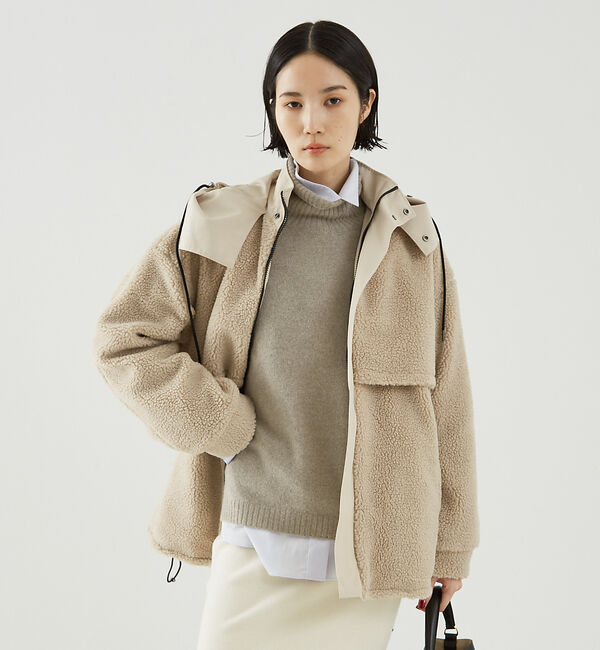 The Store by C' 「【VACHEMENT】ボアブルゾン」|ブルゾン・スタジャン|ベージュ