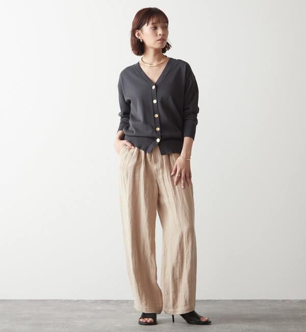 Liesse「アクセント釦カーディガン」|カーディガン|