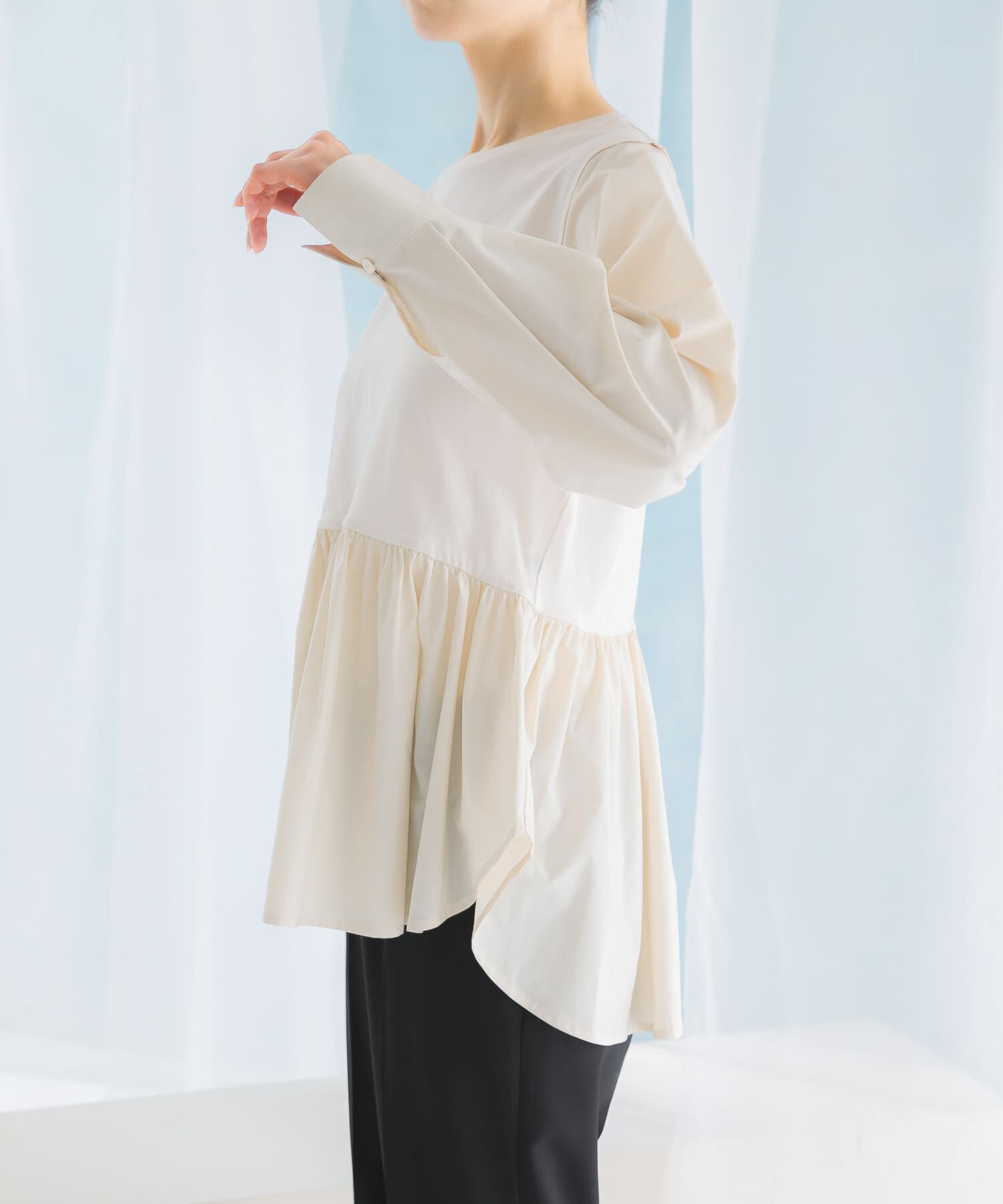 URBAN RESEARCH ROSSO「ペプラムドッキングプルオーバー」|Tシャツ・カットソー|