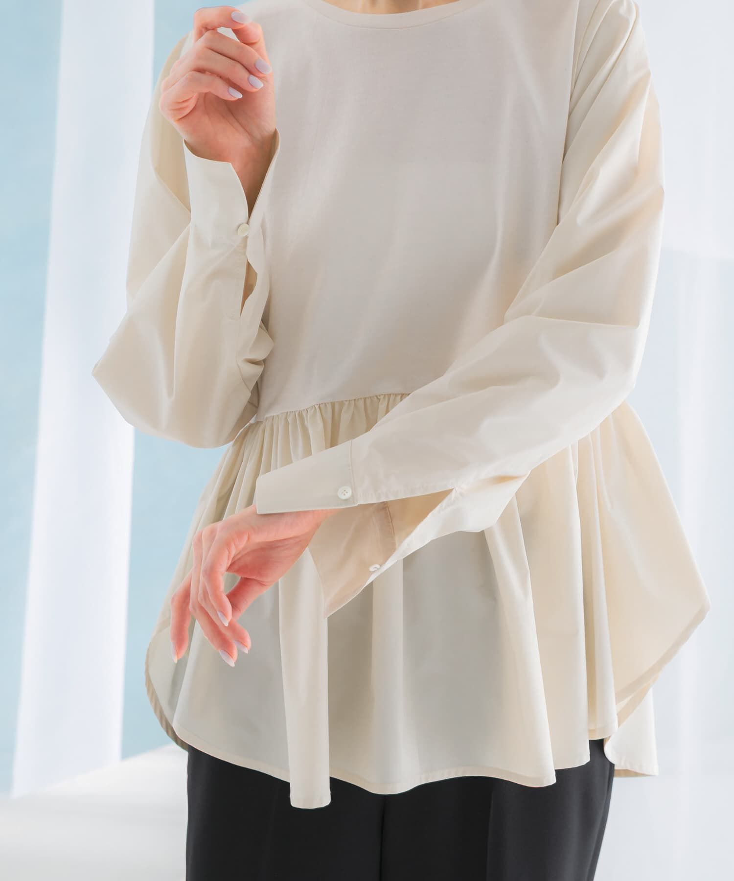 URBAN RESEARCH ROSSO「ペプラムドッキングプルオーバー」|Tシャツ・カットソー|