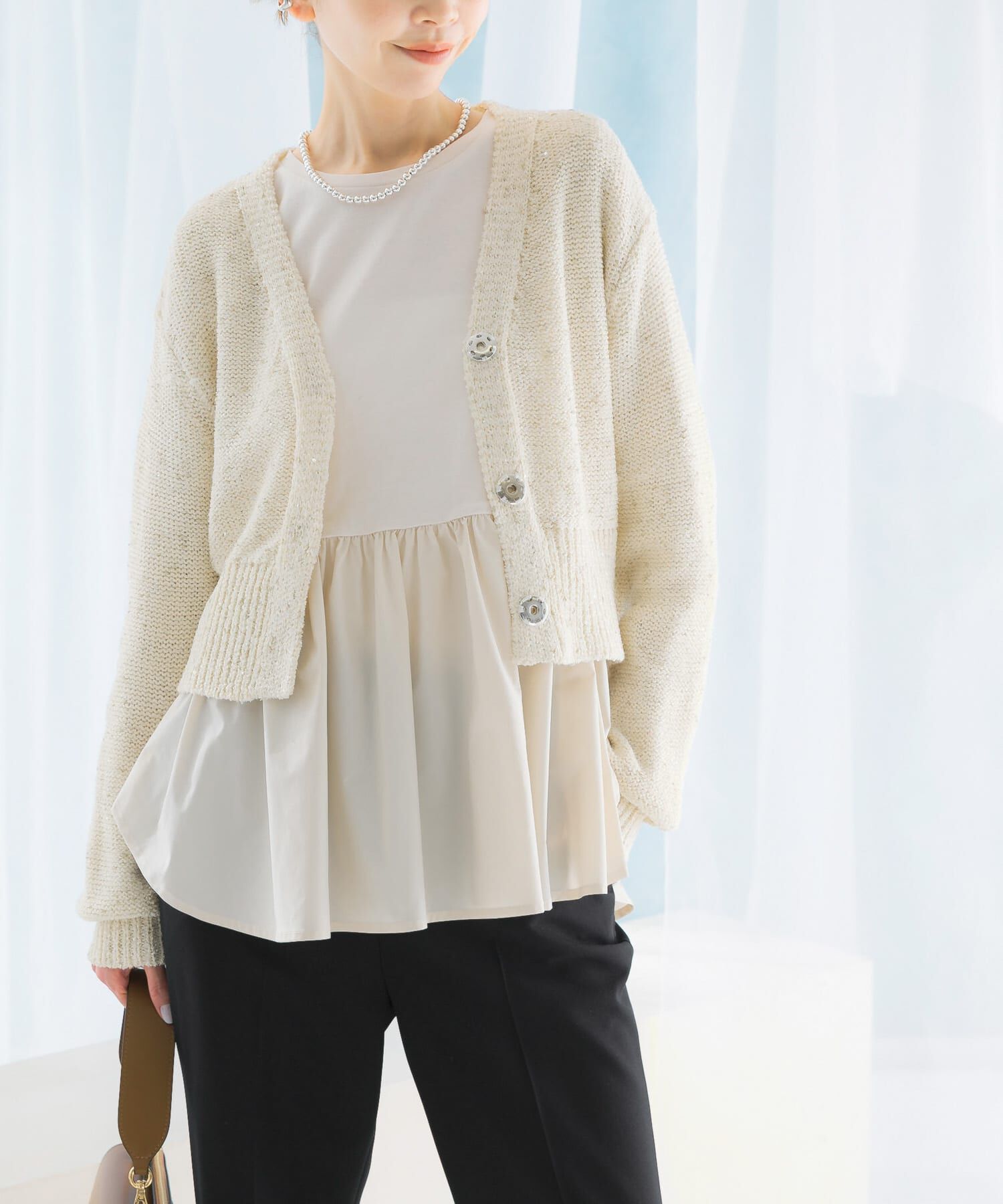 URBAN RESEARCH ROSSO「ペプラムドッキングプルオーバー」|Tシャツ・カットソー|