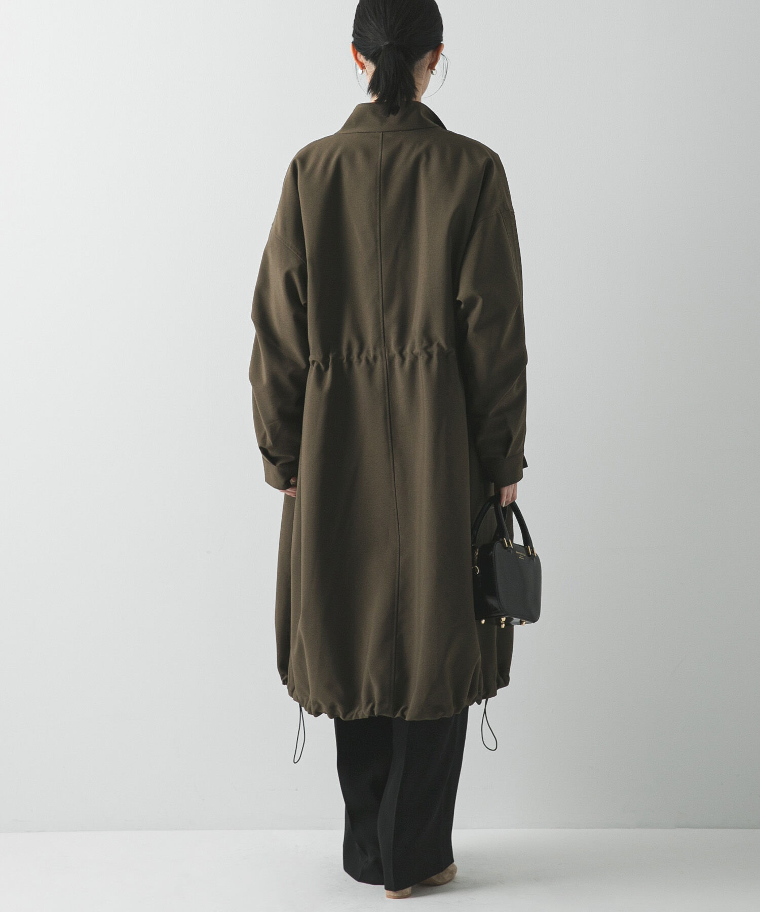 URBAN RESEARCH「『WEB限定』インナーダウン付スタンドカラーロングコート」|ノーカラーコート|