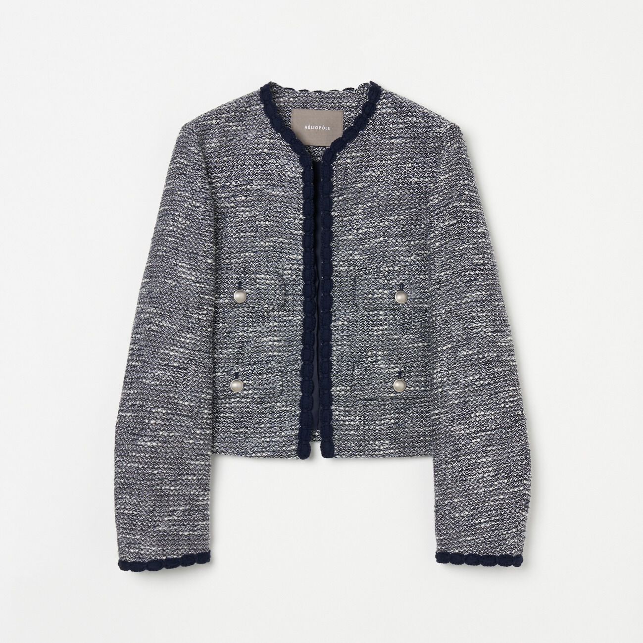 HELIOPOLE「HELIOPOLE TWEED JACKET」|デニムジャケット|ネイビー