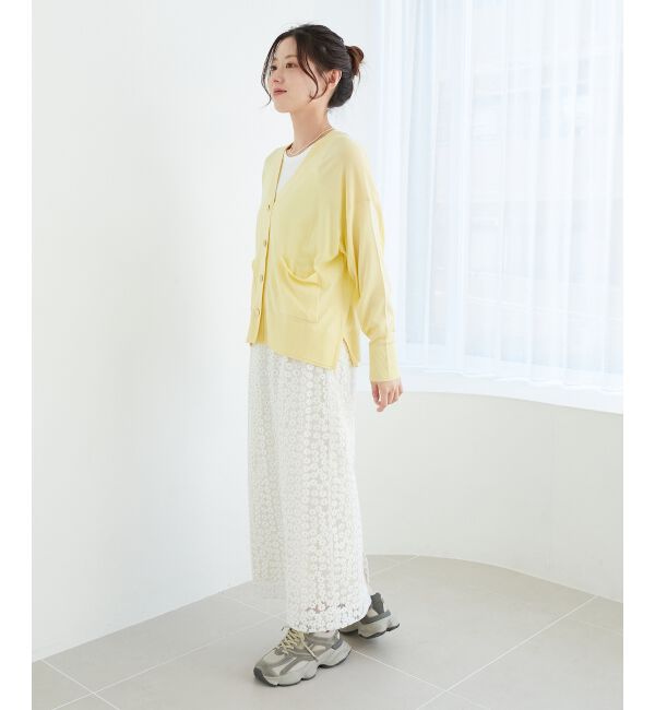  「《手洗い可能》ハイゲージVネックカーディガン」|カーディガン|