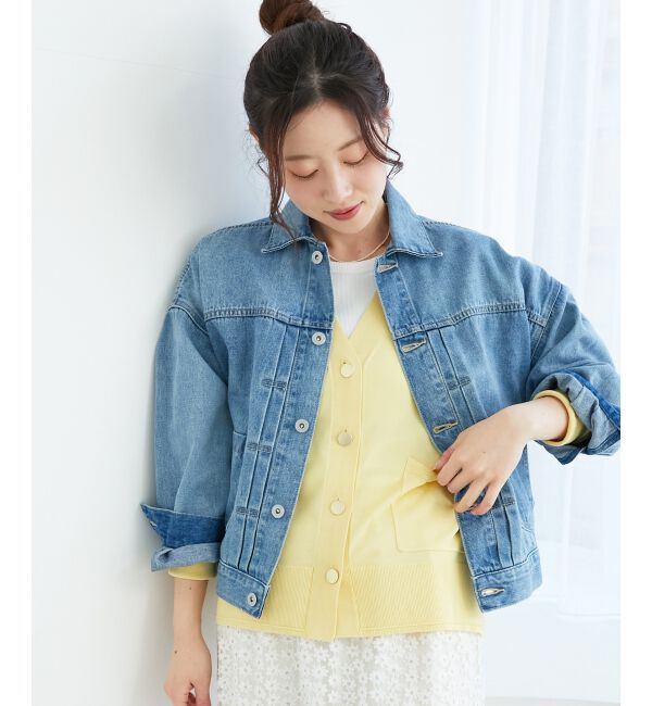  「《手洗い可能》ハイゲージVネックカーディガン」|カーディガン|