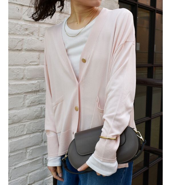  「《手洗い可能》ハイゲージVネックカーディガン」|カーディガン|