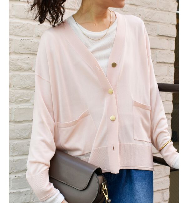  「《手洗い可能》ハイゲージVネックカーディガン」|カーディガン|