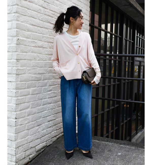  「《手洗い可能》ハイゲージVネックカーディガン」|カーディガン|