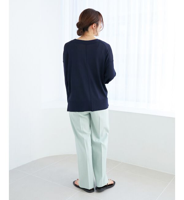  「《手洗い可能》ハイゲージVネックカーディガン」|カーディガン|