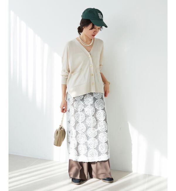  「《手洗い可能》ハイゲージVネックカーディガン」|カーディガン|