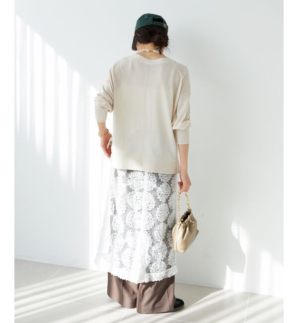  「《手洗い可能》ハイゲージVネックカーディガン」|カーディガン|