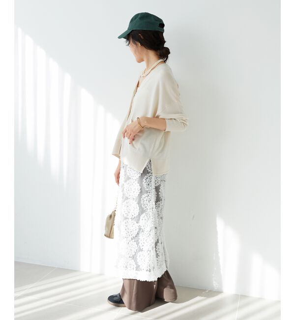  「《手洗い可能》ハイゲージVネックカーディガン」|カーディガン|