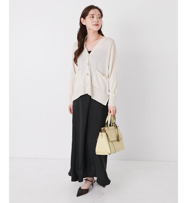  「《手洗い可能》ハイゲージVネックカーディガン」|カーディガン|