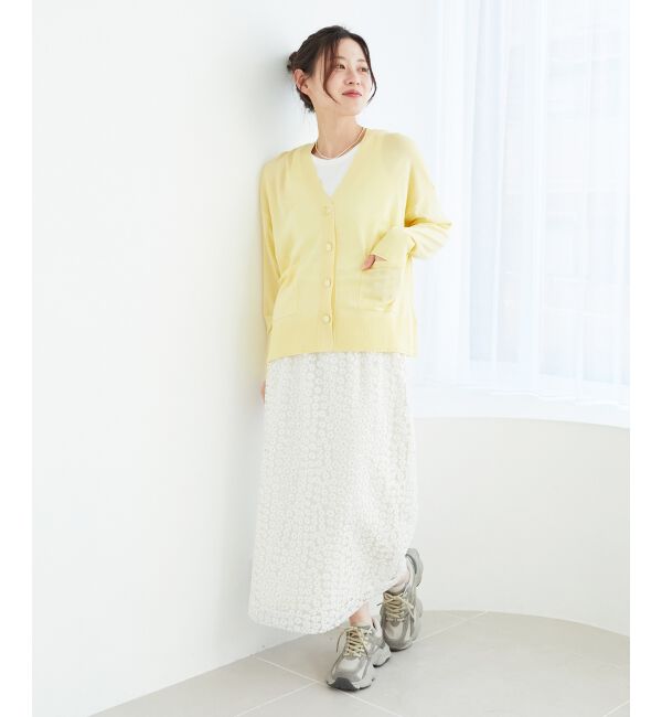  「《手洗い可能》ハイゲージVネックカーディガン」|カーディガン|