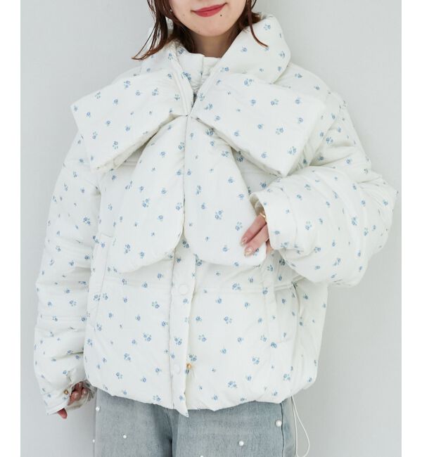 MAJESTICLEGON「リボンマフラーセット中綿ブルゾン」|ブルゾン・スタジャン|