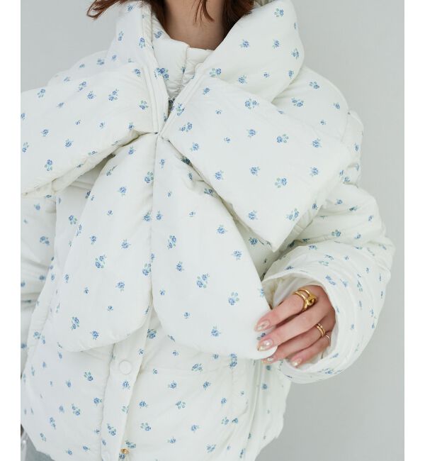 MAJESTICLEGON「リボンマフラーセット中綿ブルゾン」|ブルゾン・スタジャン|