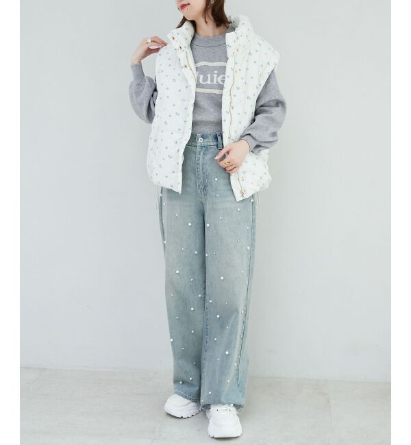 MAJESTICLEGON「リボンマフラーセット中綿ブルゾン」|ブルゾン・スタジャン|