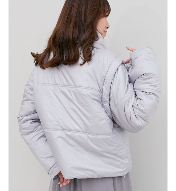 MAJESTICLEGON「リボンマフラーセット中綿ブルゾン」|ブルゾン・スタジャン|