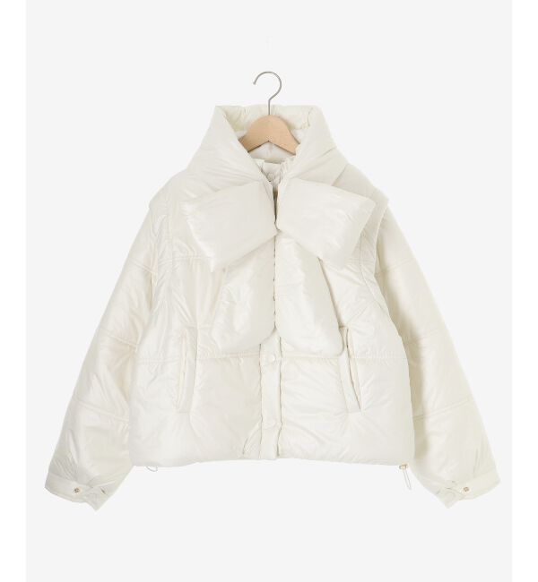 MAJESTICLEGON「リボンマフラーセット中綿ブルゾン」|ブルゾン・スタジャン|