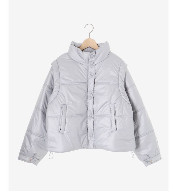 MAJESTICLEGON「リボンマフラーセット中綿ブルゾン」|ブルゾン・スタジャン|