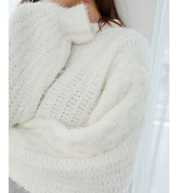 MAJESTICLEGON「ふわふわケーブルニット」|ニット・セーター|